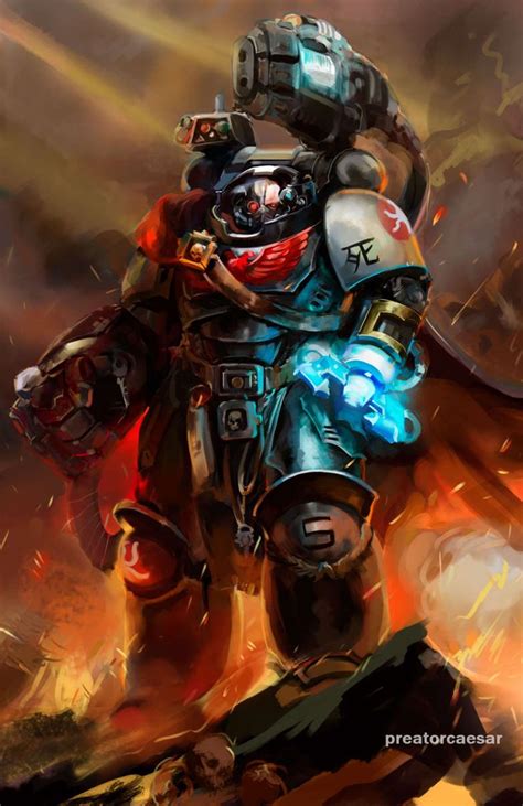 Space Marine Commission Art By Preator K 40k Gallery Space Marine