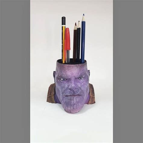 Thanos Desk Pencil Holder Super Hero Desktop Stationary D Printed