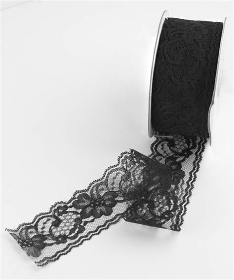 Black Chantilly Lace Ribbon 2 X 25 Yards LC254 BK