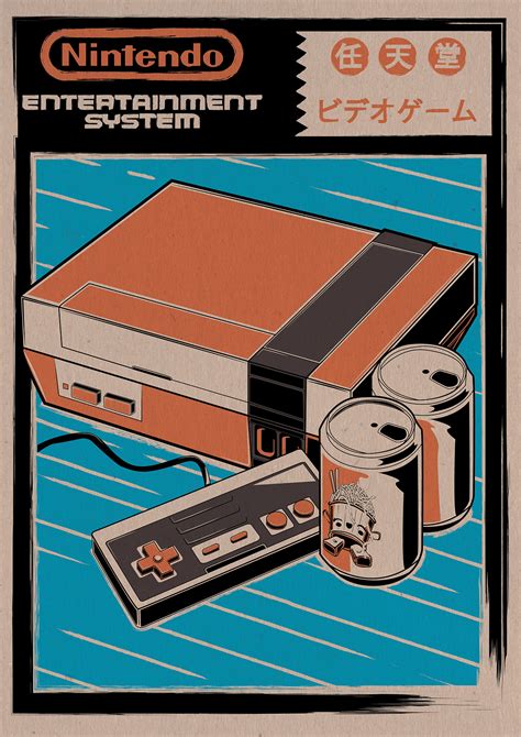 Japanese Retro Vintage Video Game Nintendo Poster Behance