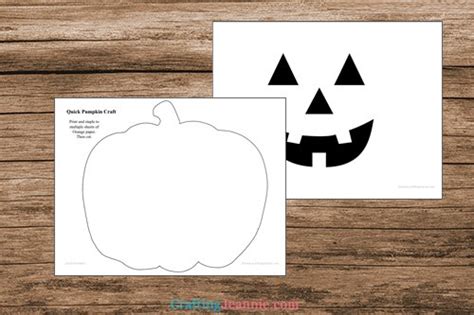 Pumpkin Craft Template Crafting Jeannie