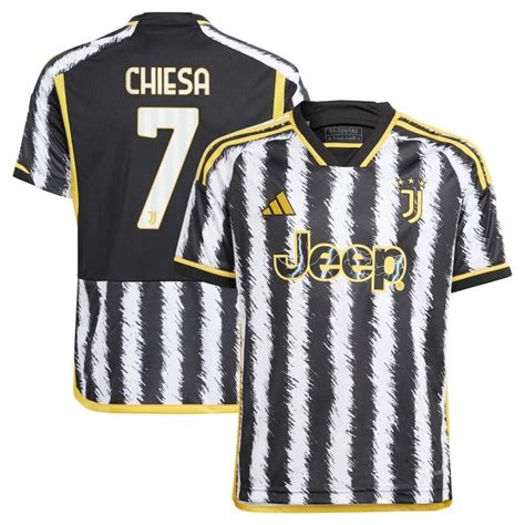 Maillot Enfant Juventus Domicile 2023 2024 Chiesa Foot Soccer Pro