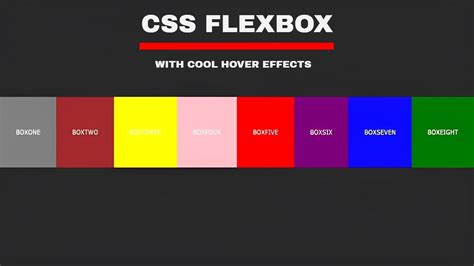 Cool CSS Flexbox With Hover Effects CSS3 Hover Effects YouTube