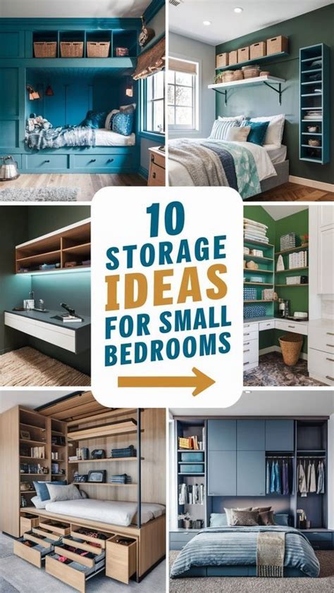 creative small bedroom storage ideas  maximize space  pinterest