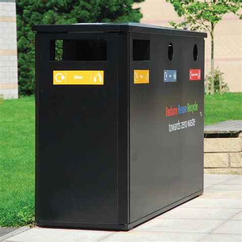 Derby Treble Wheelie Bin Recycling Unit Broxap