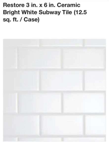 6 Restore 3 In X 6 In Ceramic Bright White Subway Tile 12 5 Sq Ft