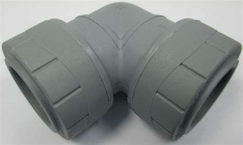 Polyplumb Elbow Push Fit Sizes Mm Grey Fittings Ebay