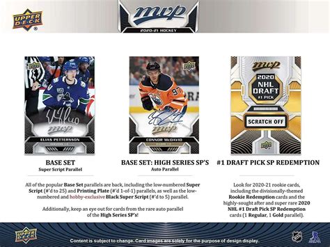 Nhl Upper Deck 2020 21 Mvp Hockey Trading Card Hobby Box 20 Packs Toywiz