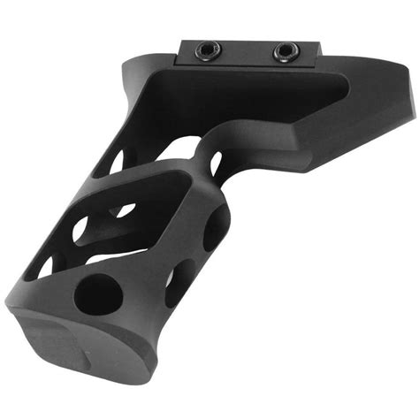 Blk Skeletonized Aluminum Long Angled Handgrip Foregrip Hand Stop