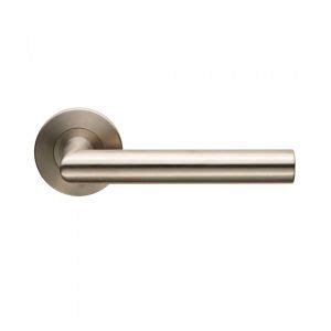 Steelworx Treviri Door Handle Lever On Round Rose E Hardware