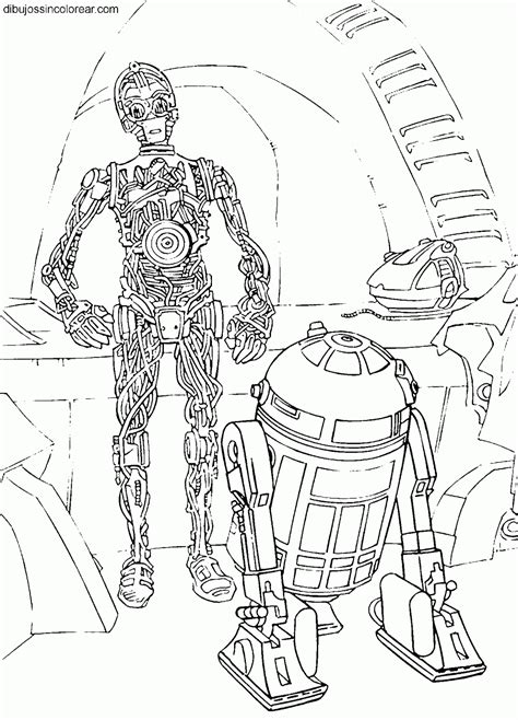 Dibujos Sin Colorear Dibujos De R2D2 Arturito Y C3PO Citripio