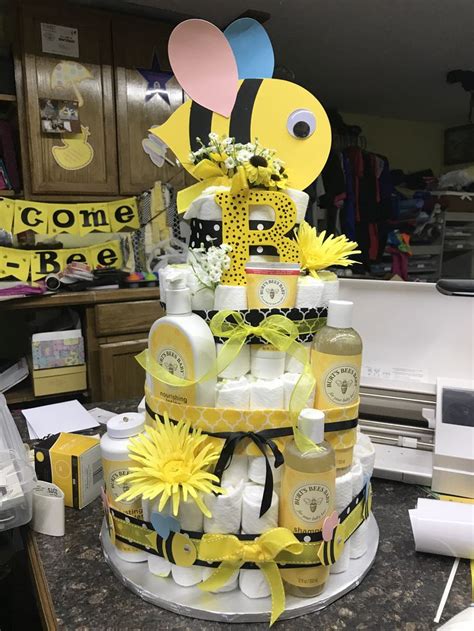 Diaper Cake Bees Sprinkle Baby Shower Honey Bee Baby Shower Bee