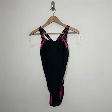 Speedo Swim Speedo Womens Swimsuit One Piece Black Pink Power