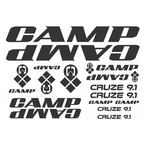 Camp Cruze Mtb Cycling Sticker Pcs Vinyl Frame Sticker Logo