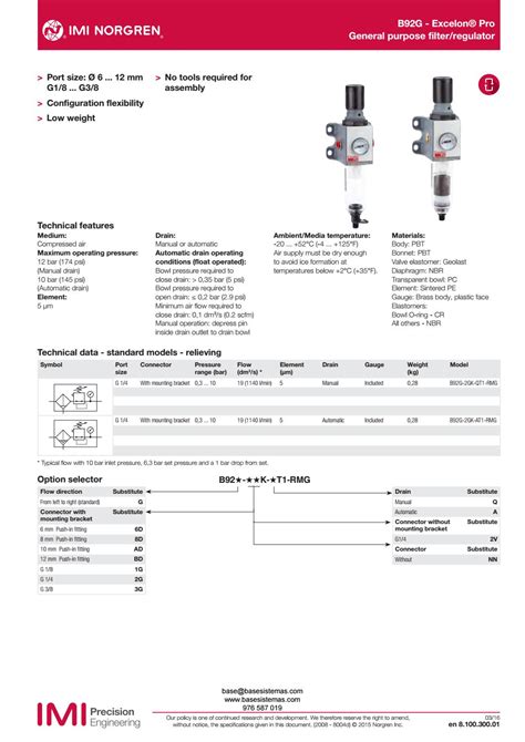 Filtro Regulador Norgren B G By Base Sistemas Issuu