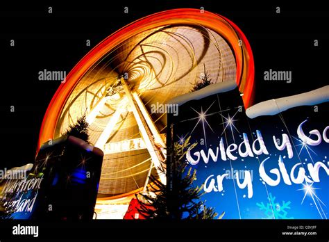 Swansea Winter Wonderland fun fair South Wales UK Stock Photo - Alamy