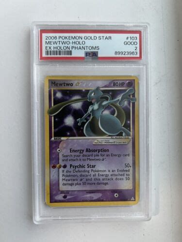 Mewtwo Goldstar Rare Reverse Holo Holon Phantoms Psa Ebay