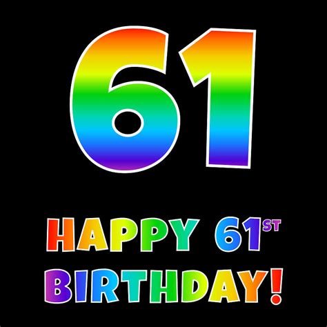 happy st birthday multicolored rainbow spectrum gradient digital