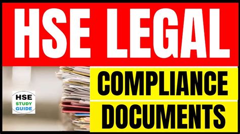 Hse Legal Compliance Documents Hse Documents Hsestudyguide Youtube