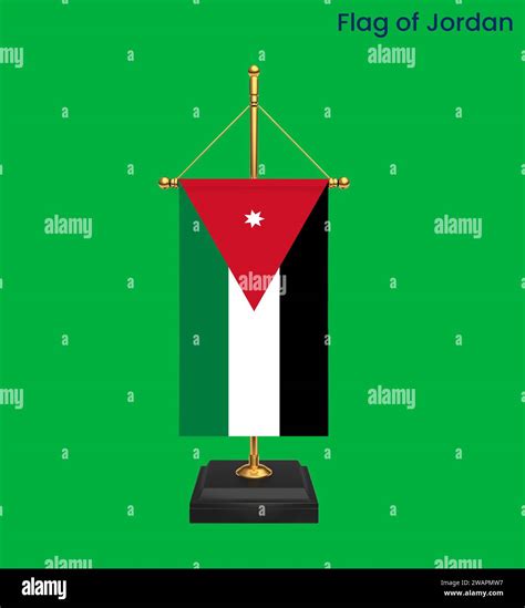 High Detailed Flag Of Jordan National Jordan Flag Asia D