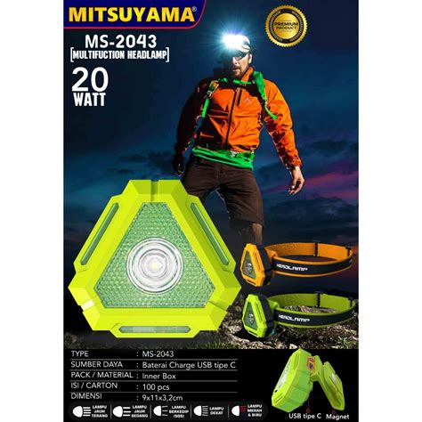 Jual Senter Kepala Mini Led Multifungsi Headlamp Mitsuyama Ms Cas