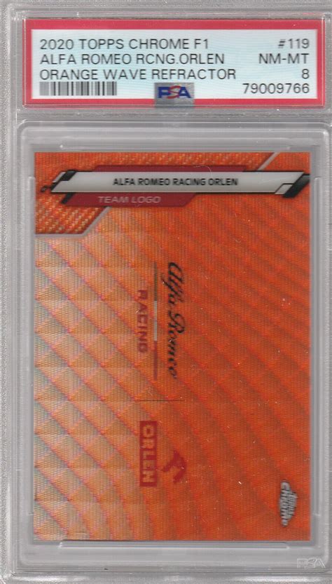 Topps Chrome Formula Team Logos Orange Wave Refractor