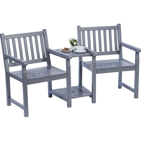 Pu Painted Duo Garden Bench And Table