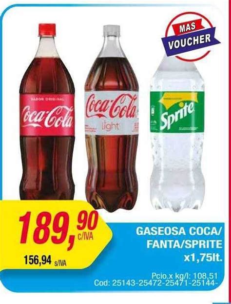 Gaseosa Coca Fanta Sprite Oferta En Maxiconsumo