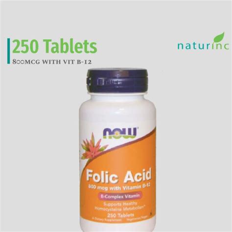 Jual Now Foods Folic Acid With Vitamin B Mcg Tablets Di