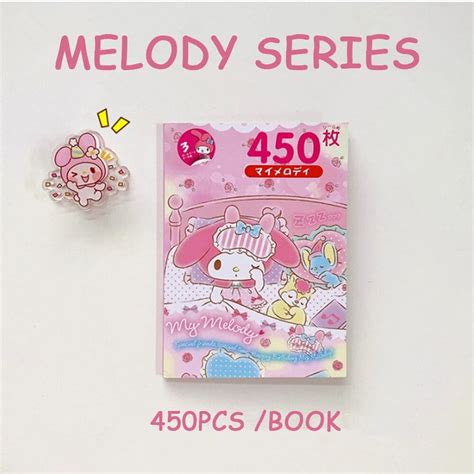 Dmh 450pcs Sanrio Kuromi Hello Kitty Sticker Book My Melody Goo Card