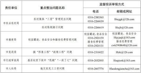 监督投诉举报方式公布！我市严查群众身边不正之风和腐败问题 整治 廊坊市 重点