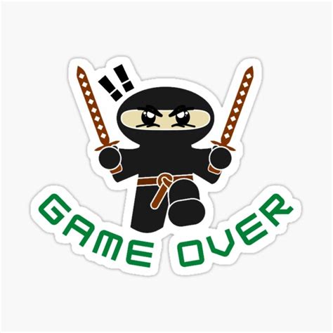 Game Over Art Sticker For Sale By Apollodesing Redbubble