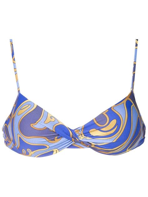 Lygia Nanny Cassis Abstract Print Bikini Top Farfetch