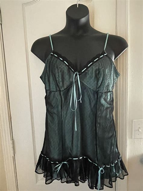 Cacique Intimates Size 14 16 Nightie Babydoll Blu Gem