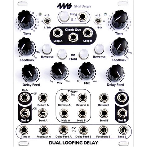 4ms Dual Looping Delay Eurorack Module White 20 HP DLDW B H