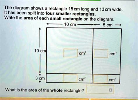 SOLVED The Diagram Shows A Rectangle 15cm Long And 13cm Wide It Has