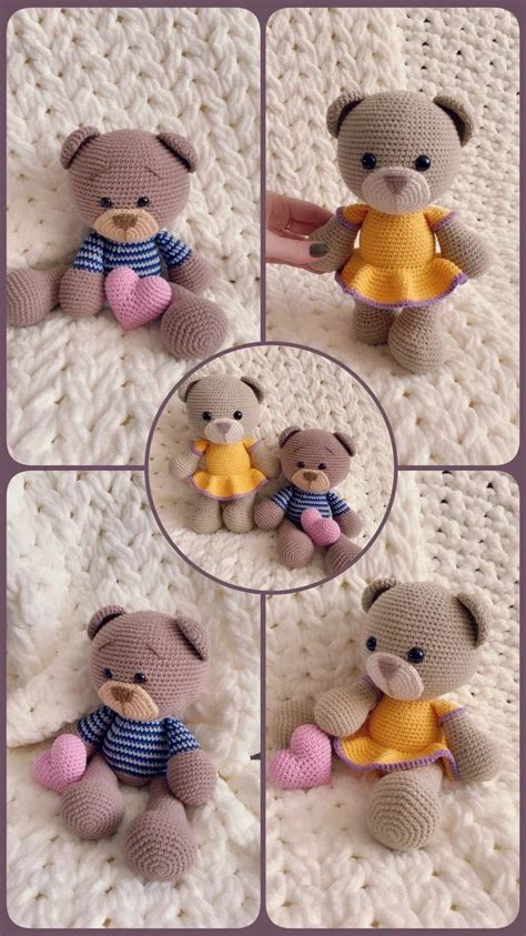 Amigurumi Bear Teddy Crochet Pattern Crochet Pattern Pdf Etsy