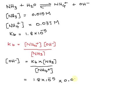 SOLVED Calculate The PH Of A 0 450 M Solution Of NH4Cl Kb For NH3 Is