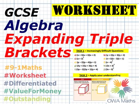 Expanding Triple Brackets - WORKSHEET | Teaching Resources 