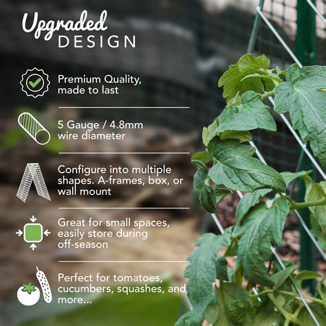 Snapklik.com : GOLETIO Cucumber Trellis For Raised Bed - 35" X 55
