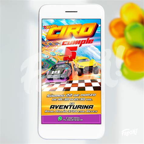 Hot Wheels Let S Race Freak Invitaciones Digitales