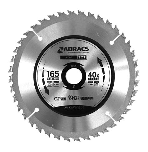 Abracs TCT Wood Blade 165mm X 20mm X 40T Multikor Industrial Group