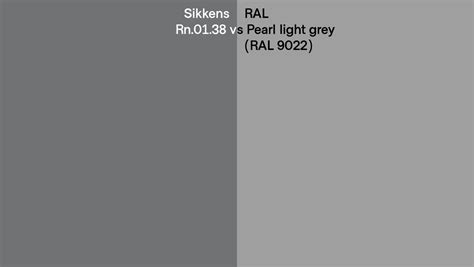 Sikkens Rn 01 38 Vs RAL Pearl Light Grey RAL 9022 Side By Side Comparison