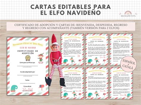 Cartas Editables Canva Elfo Navidad Carta Bienvenida Despedida