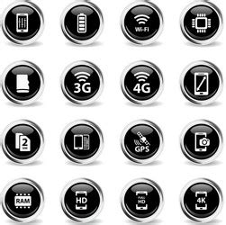 Smarthone Specs Simply Icons Royalty Free Vector Image