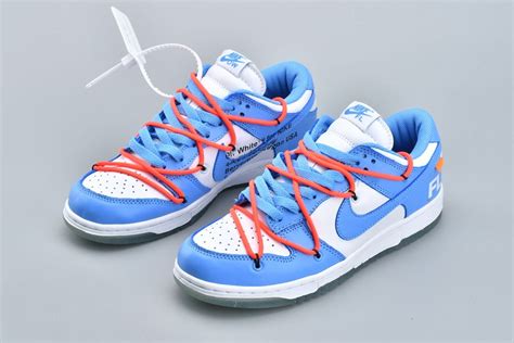 Off White X Futura X Nike Dunk Low OW UNC Blue White FavSole