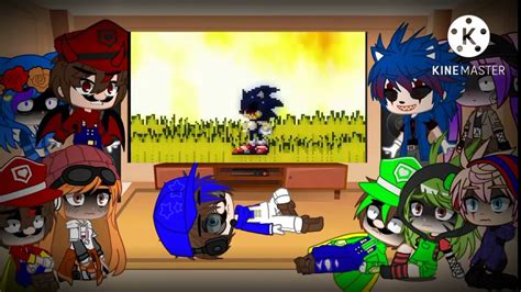 Smg Crew React To Devil Mario Vs Sonic Exe Gacha Club Youtube Hot