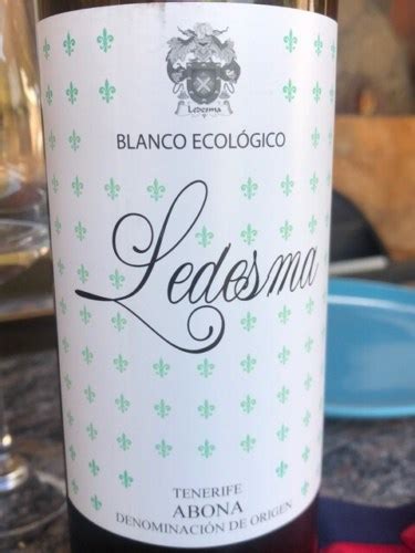 2018 Ledesma Blanco Ecológico Vivino US