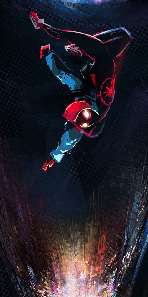 Spiderman Miles Morales Falling iPhone Wallpaper - iPhone Wallpapers