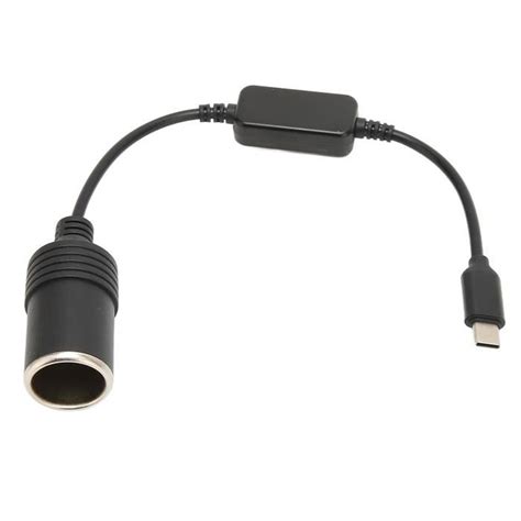 HURRISE prise allume cigare 5 V USB C vers 12 V 5V USB C mâle à 12V